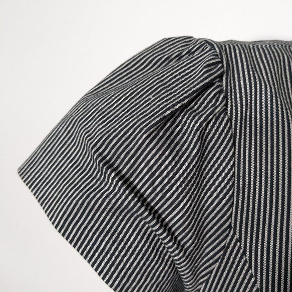 SMART SET Black & Grey Striped Short Sleeve Jacket Size 13 - Picture 3 of 15